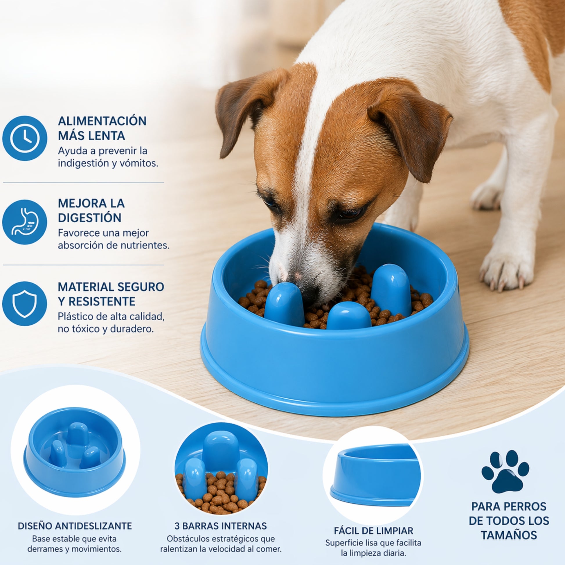 Plato Anti Ansiedad S para Perros - Slow Feeder - Cosmos