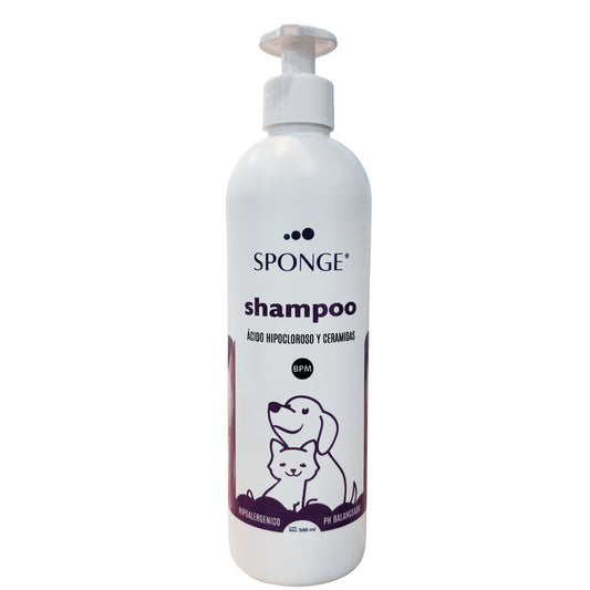 Sponge Shampoo para Mascotas Con ácido hipocloroso y ceramidas