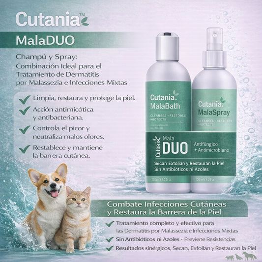 VetNova Cutania M Pack – Champú y Spray para Problemas de Piel - Cosmos