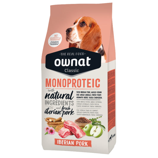 Ownat Classic Monoproteico Iberian Pork – Alimento completo para perros adultos