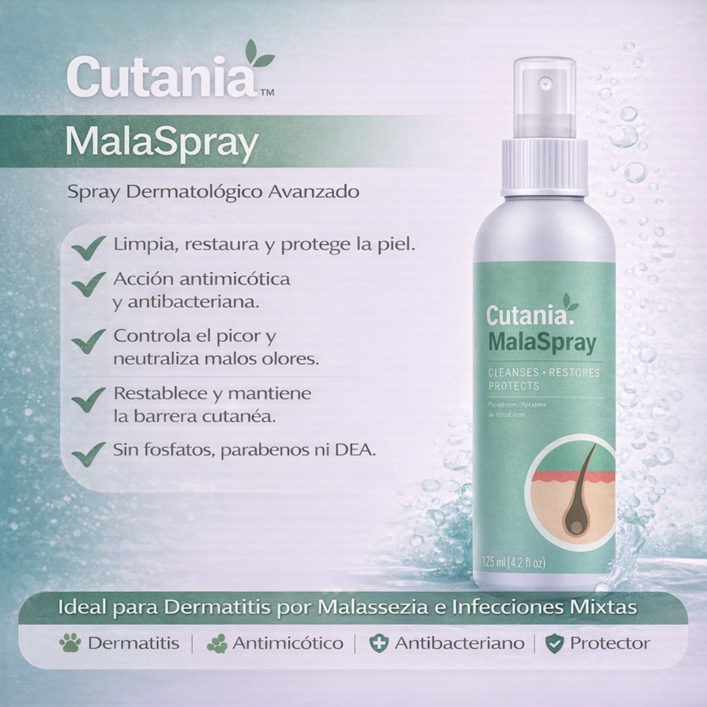 VetNova Cutania M Pack – Champú y Spray para Problemas de Piel - Cosmos