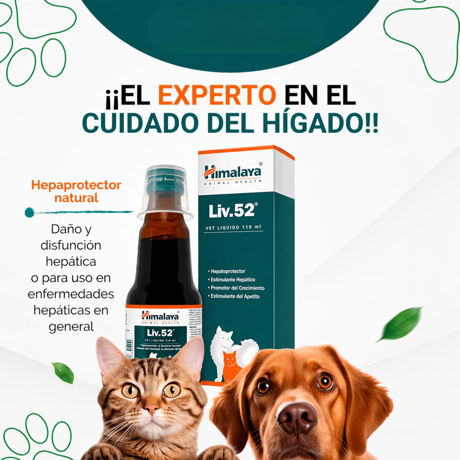 Liv.52 Vet – Protector Hepático y Estimulante del Apetito para Perros y Gatos - Cosmos