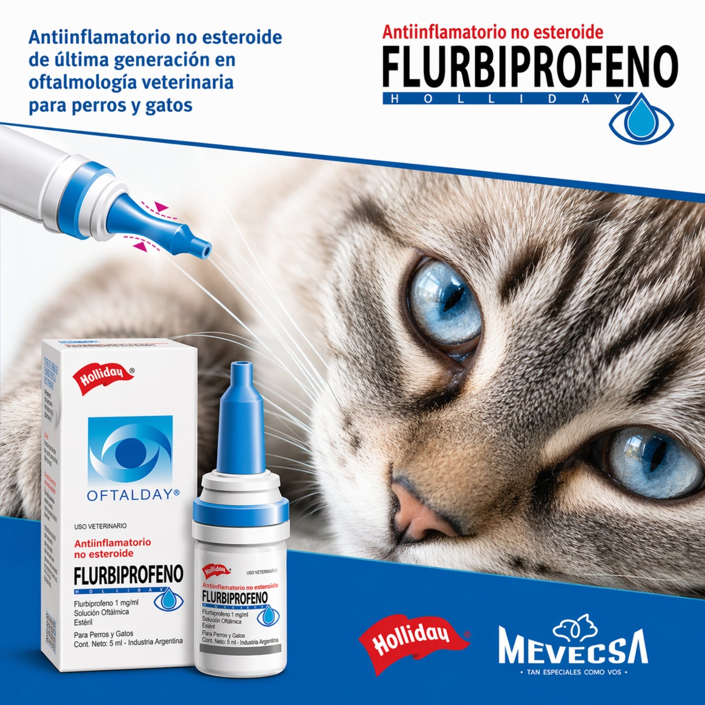 Flurbiprofeno 5 ml – Colirio Antiinflamatorio Oftálmico para Perros y Gatos - Cosmos