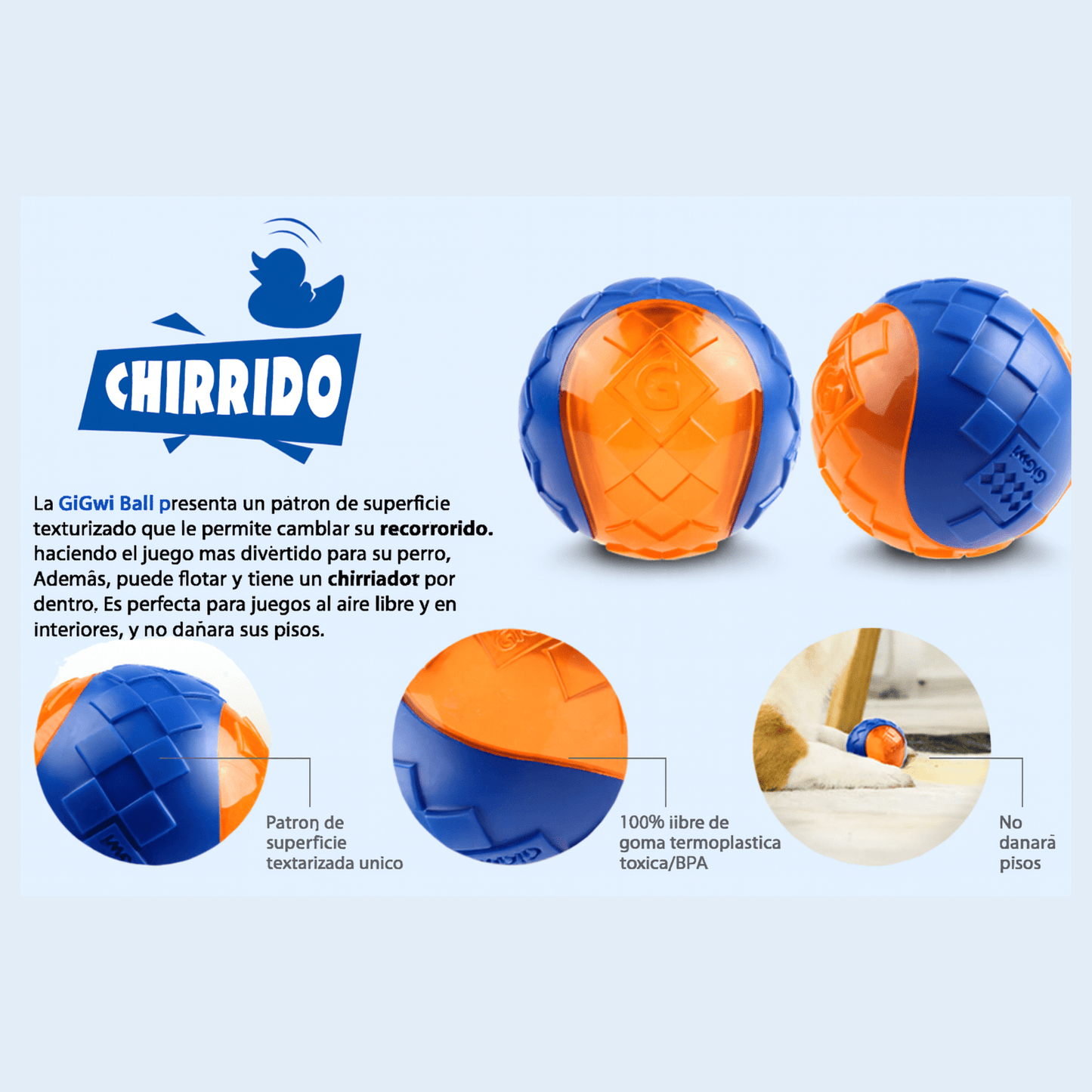 Juguete para perro GIGWI Squeaker Ball Set M - COSMOS