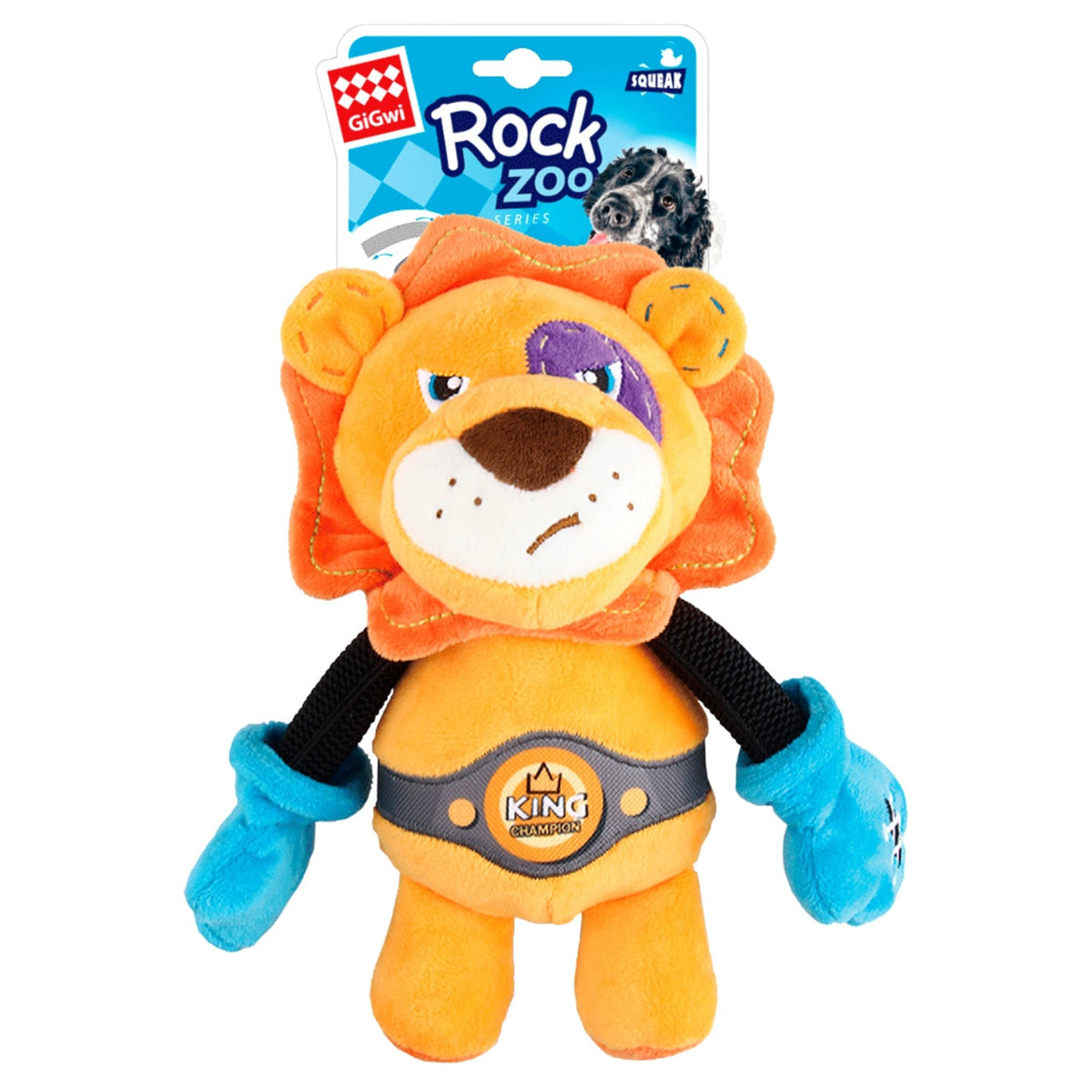 Juguete para perro GIGWI Rock Zoo Lion King Boxer - COSMOS