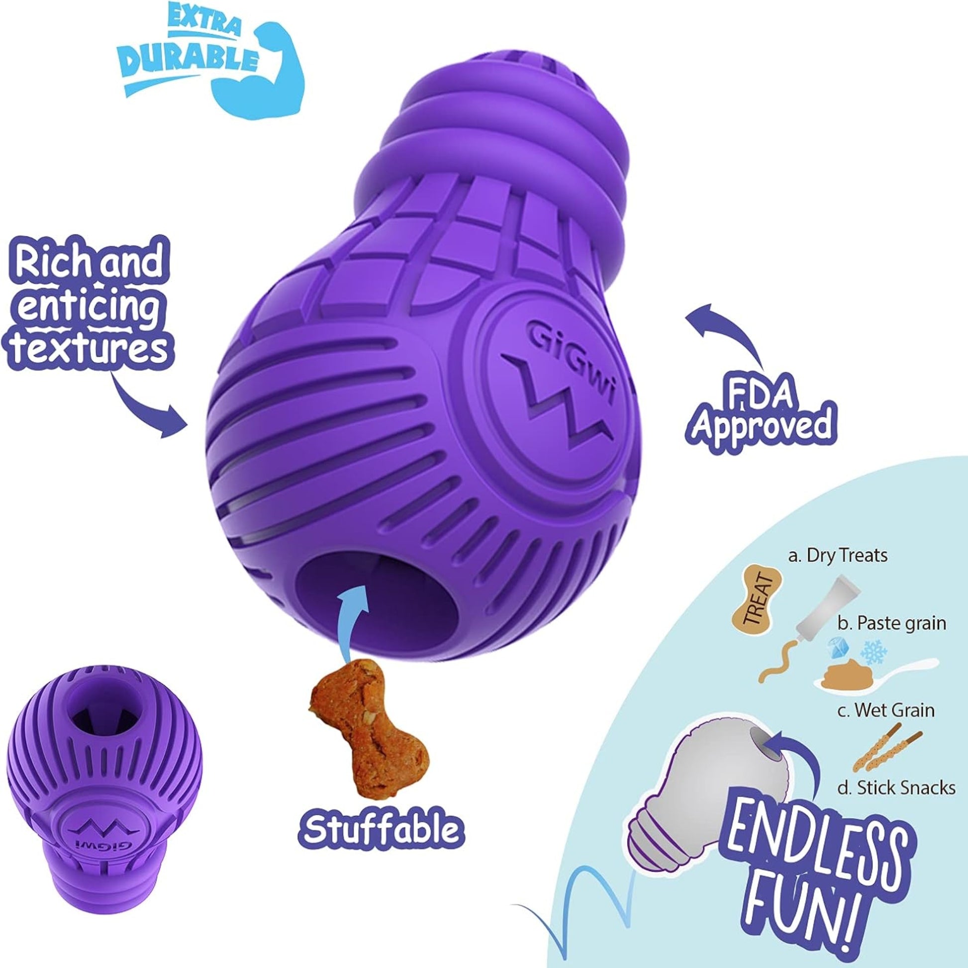 Juguete para perro GIGWI Bulb L - COSMOS