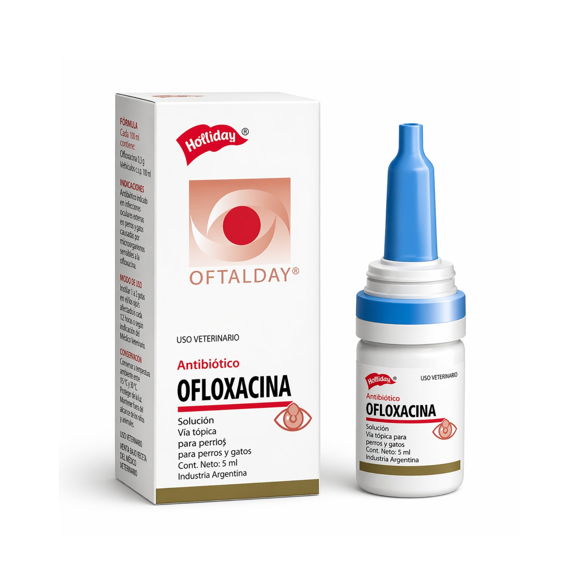 Ofloxacina 5 ml – Colirio Antibiótico Oftálmico para Perros y Gatos - Cosmos