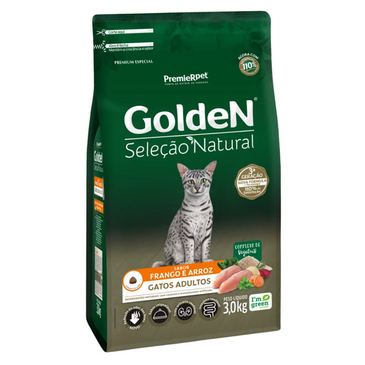 GoldeN Seleção Natural Gatos Adultos – Pollo y Arroz
