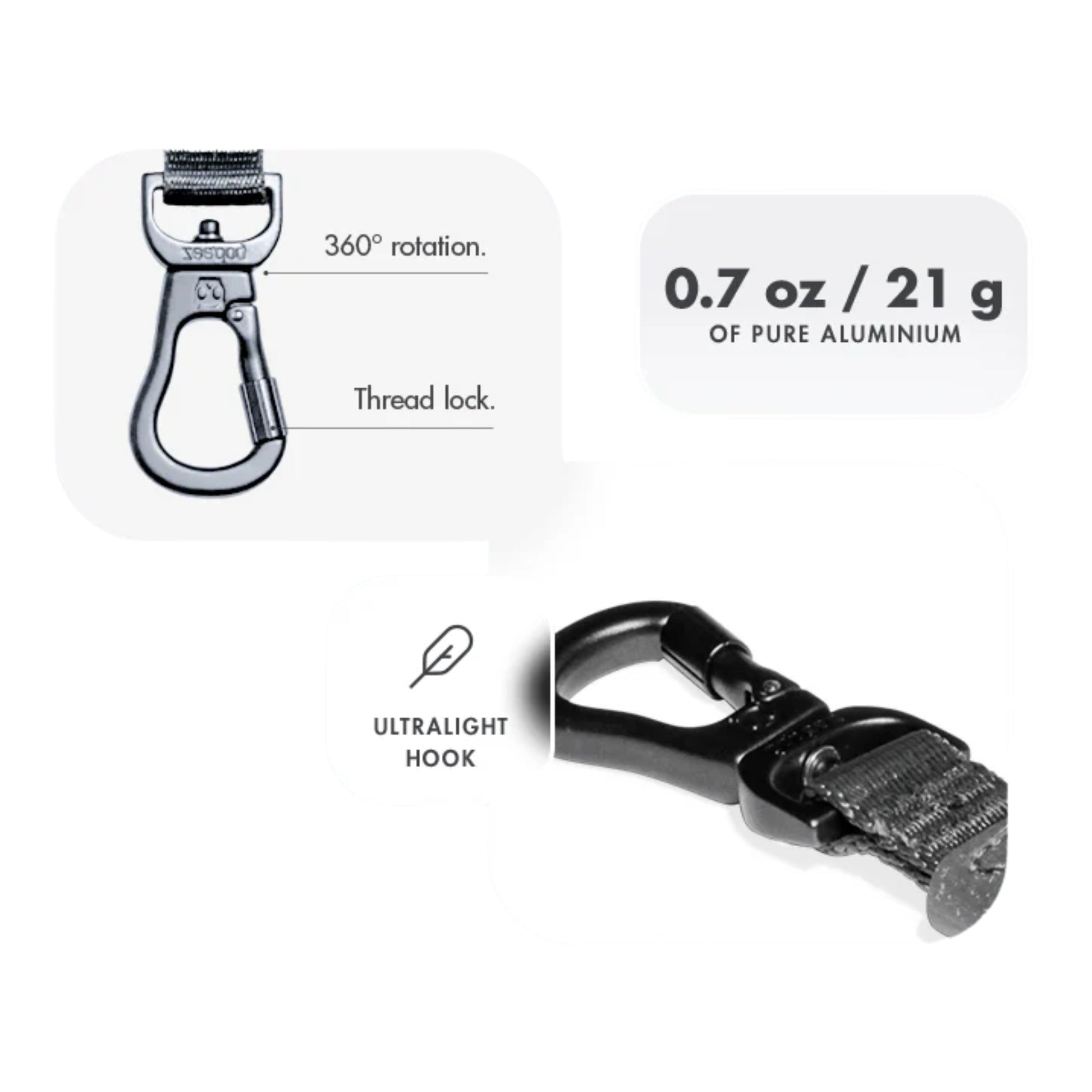 Zee.Dog Airleash Carbon - Correa Antitirones Ultra Ligera - Cosmos