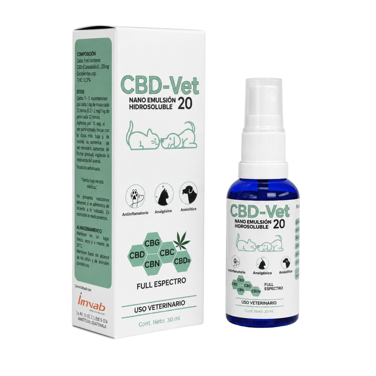 CBD-Vet Nano para Perros y Gatos 30 ml - Cosmos