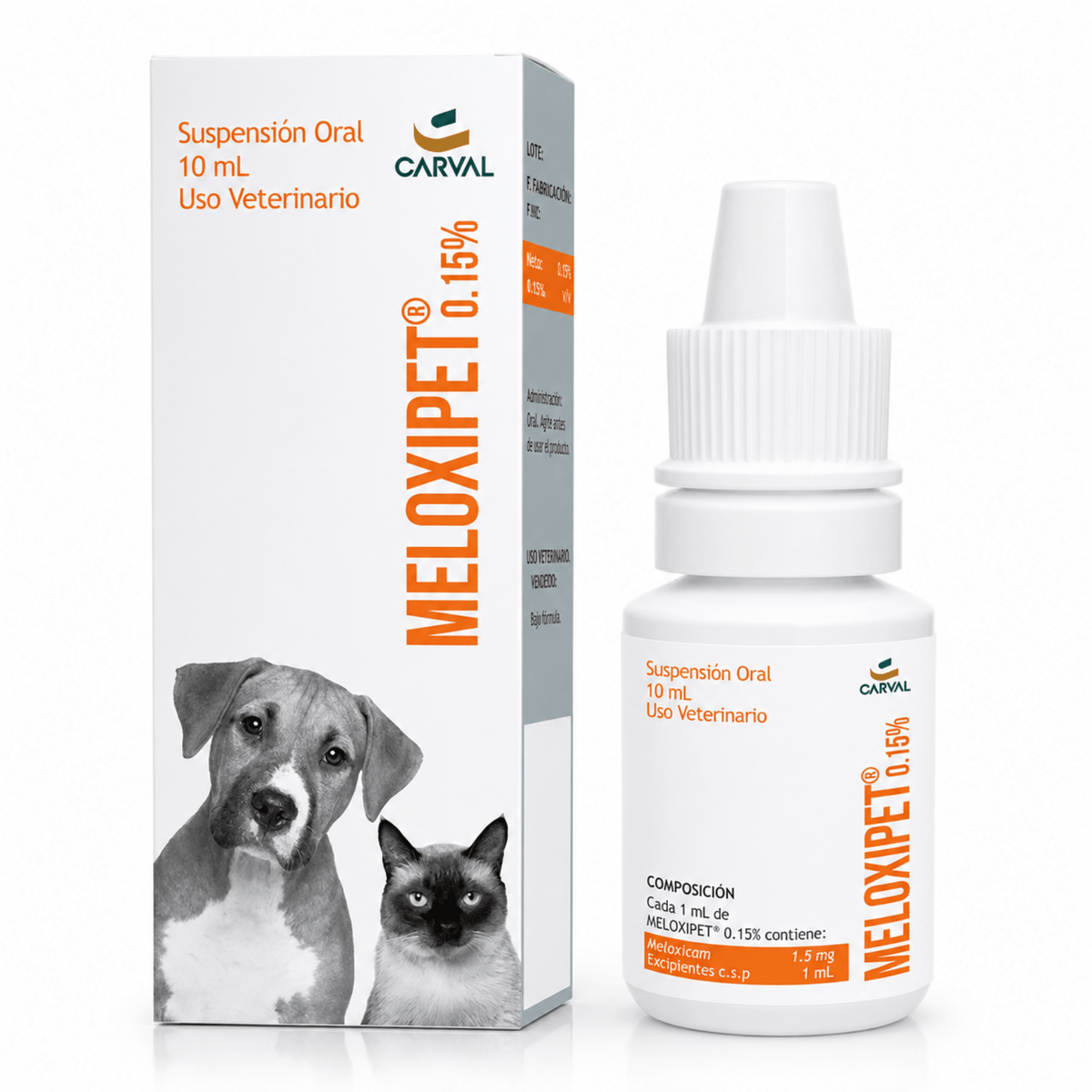 Meloxipet 0.15% Suspensión Oral 10ml – Alivio del Dolor e Inflamación en Perros y Gatos - Cosmos