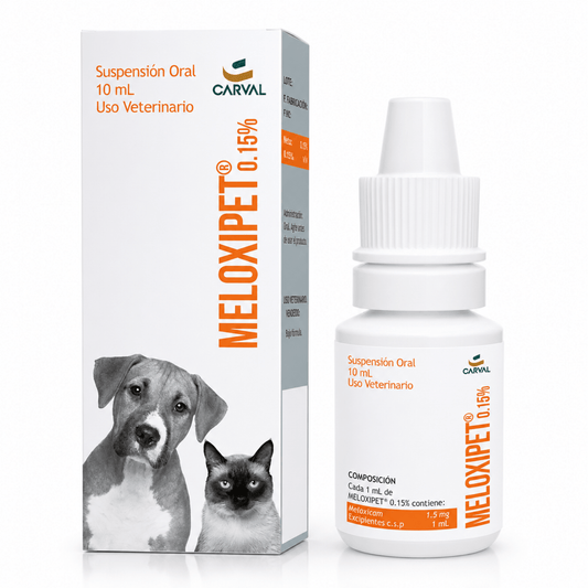 Meloxipet 0.15% Suspensión Oral 10ml – Alivio del Dolor e Inflamación en Perros y Gatos - Cosmos