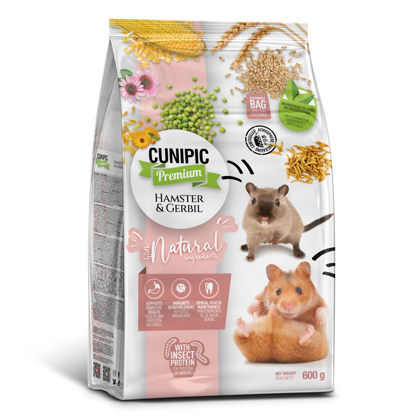 Alimento Premium para Hámster & Gerbo 600gr - COSMOS