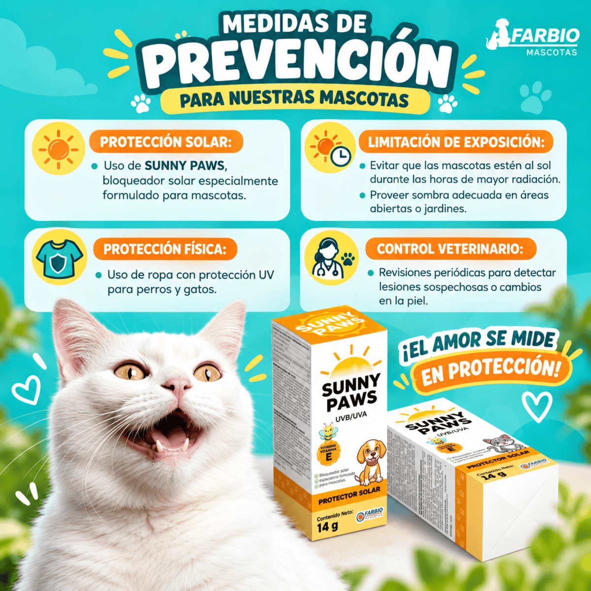 Sunny Paws Protector Solar 14 g | Perros y Gatos - Cosmos