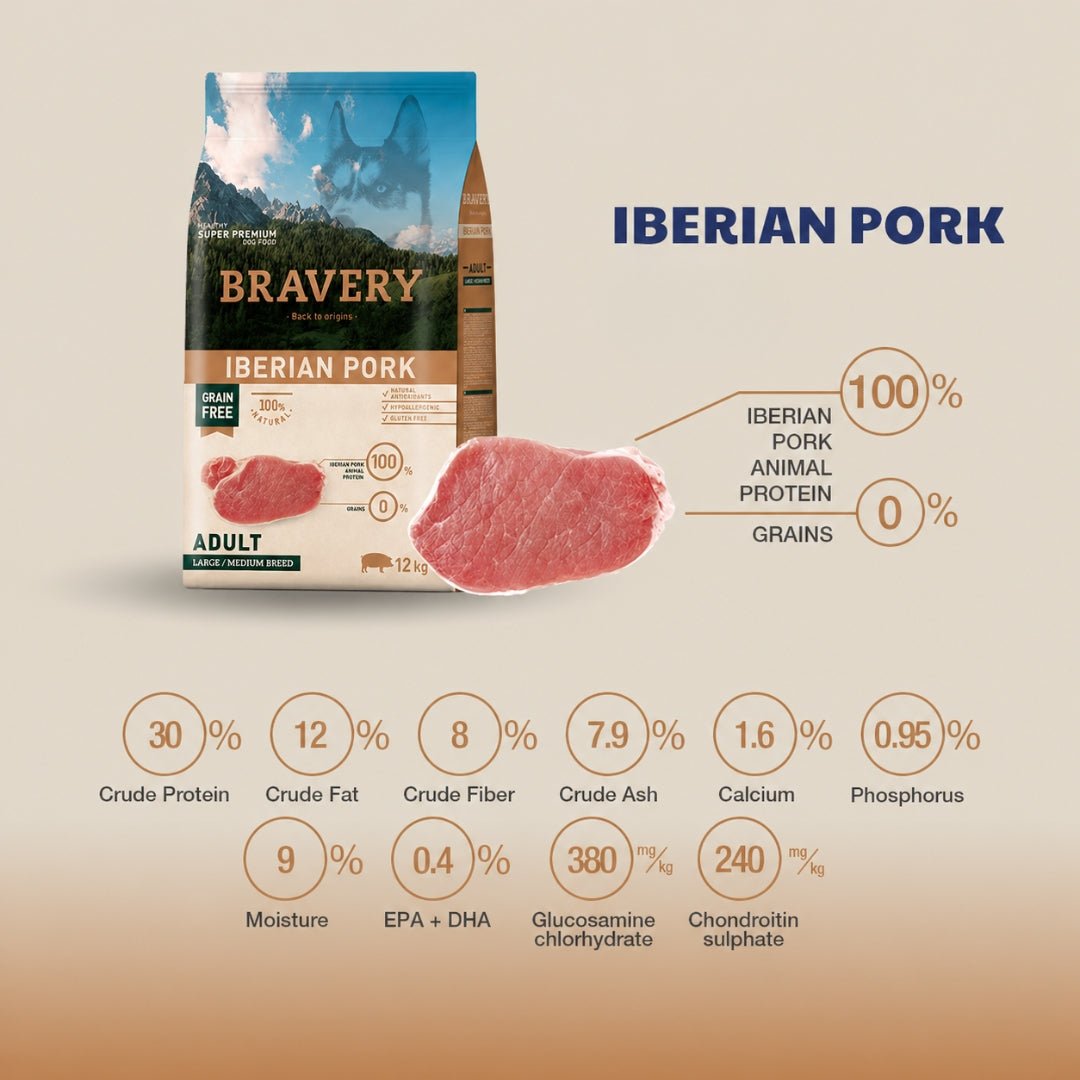 BRAVERY Cerdo Ibérico Adulto Razas Medianas y Grandes - Cosmos