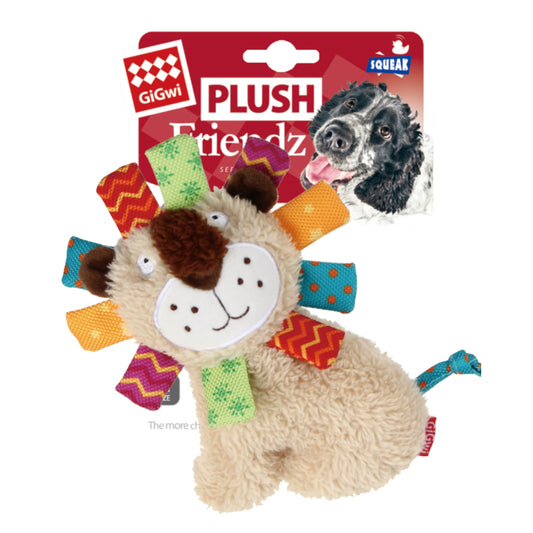 Juguete GIGWI Plush Friendz – León de Felpa - Cosmos