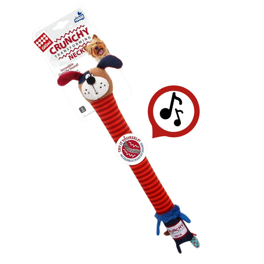 Juguete para perro GIGWI Crunchy Neck Plush Friendz Dog