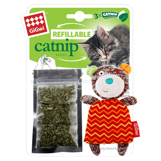 Juguete GIGWI Refillable Catnip – Peluches Rellenables con Catnip para Gatos - COSMOS