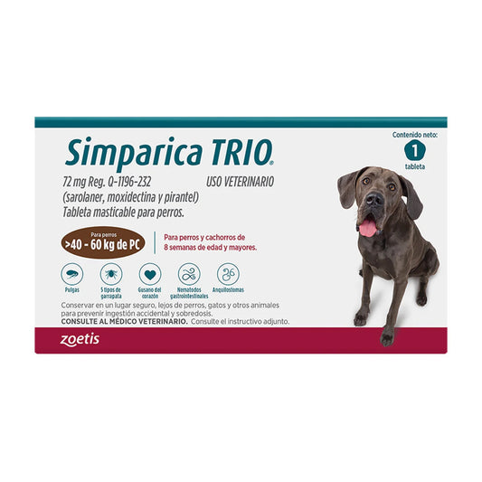 Simparica Trio antiparasitario externo interno - COSMOS