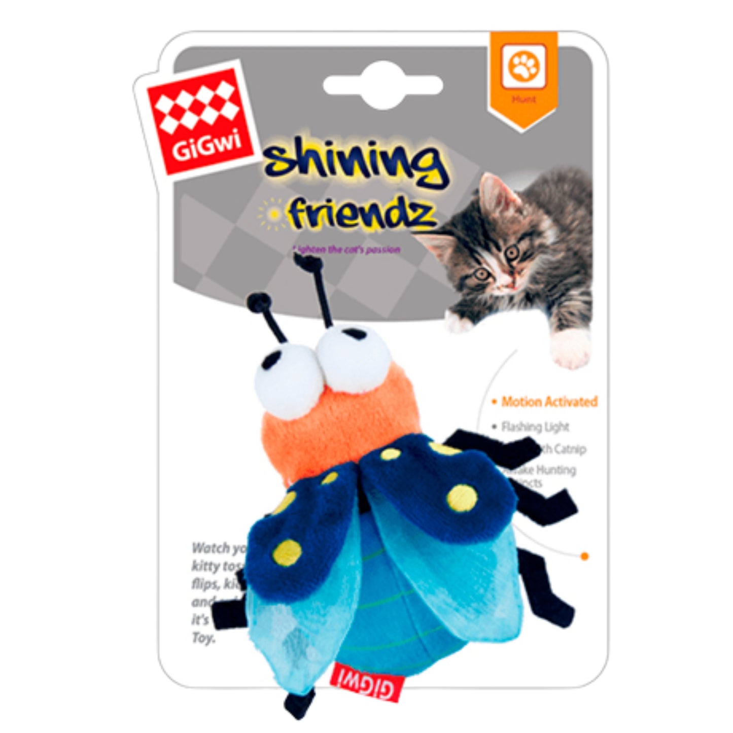 Juguete GIGWI Melody Chaser & Shining Friendz – Insectos Interactivos - COSMOS