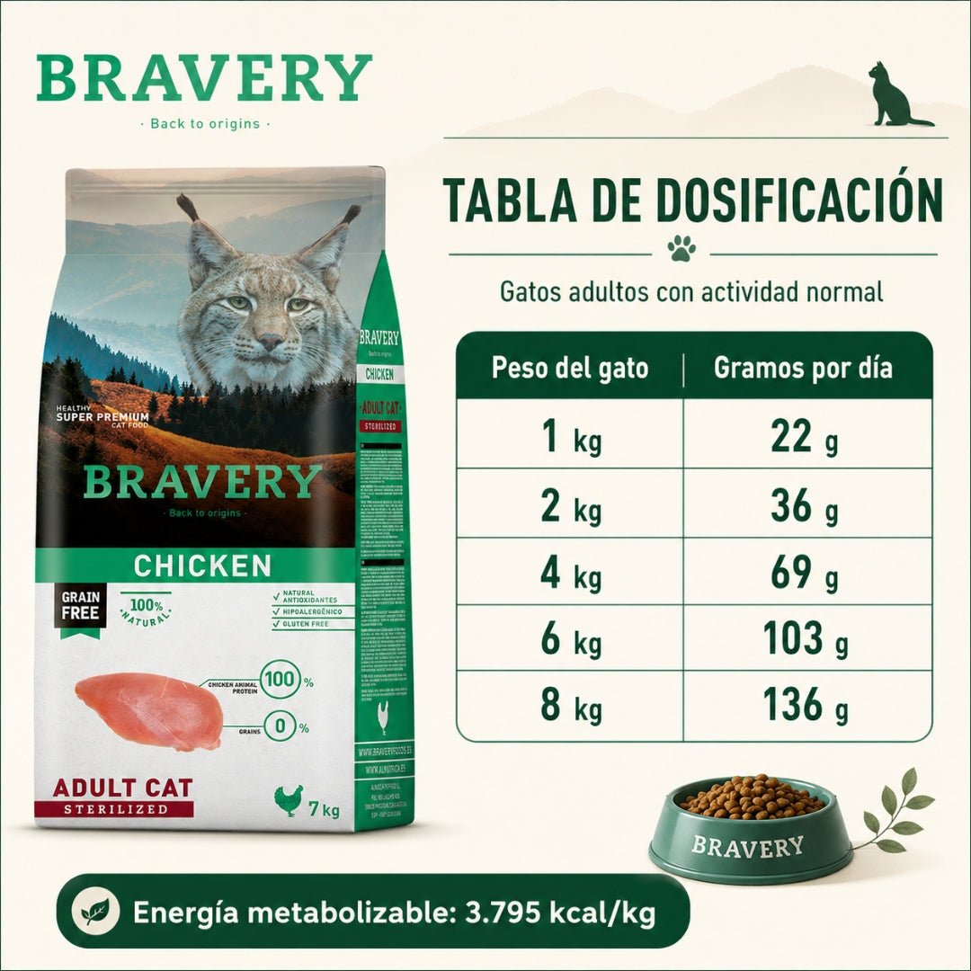 BRAVERY Pollo Adulto Cat Sterilized - Cosmos