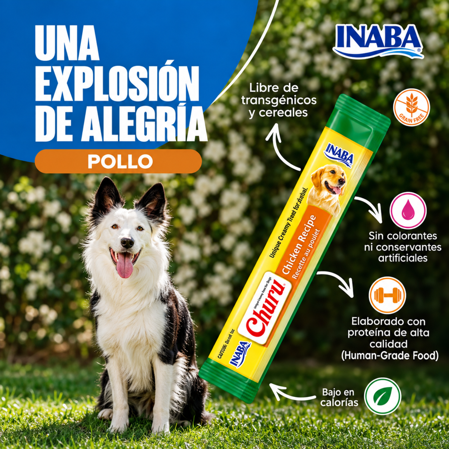 CHURU CREMOSO PARA PERRO SABOR POLLO - Cosmos
