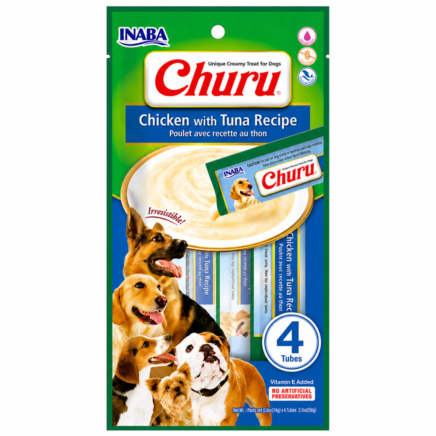 CHURU CREMOSO PARA PERRO POLLO CON ATUN