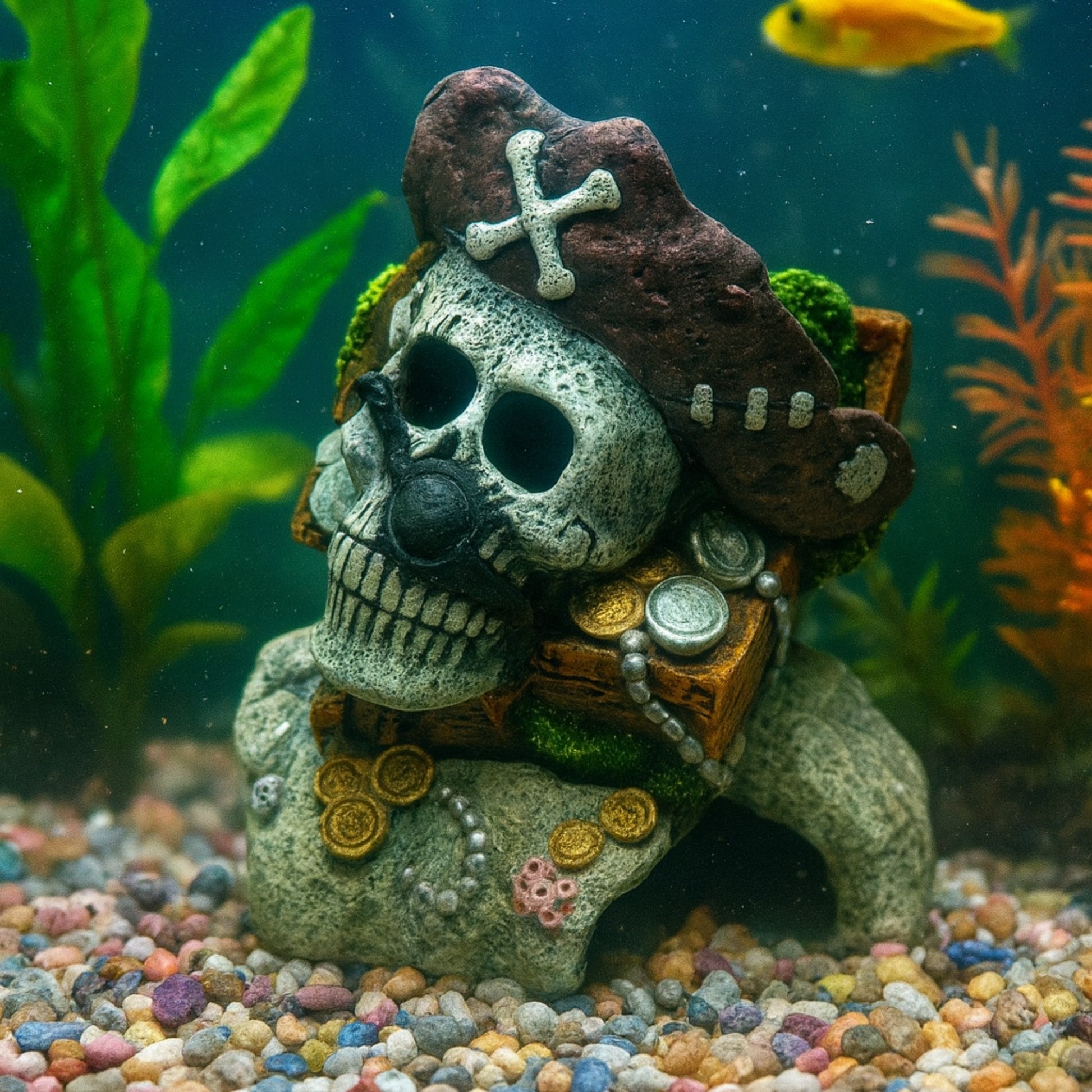 Adorno de Resina – Calavera Pirata Mágica - COSMOS