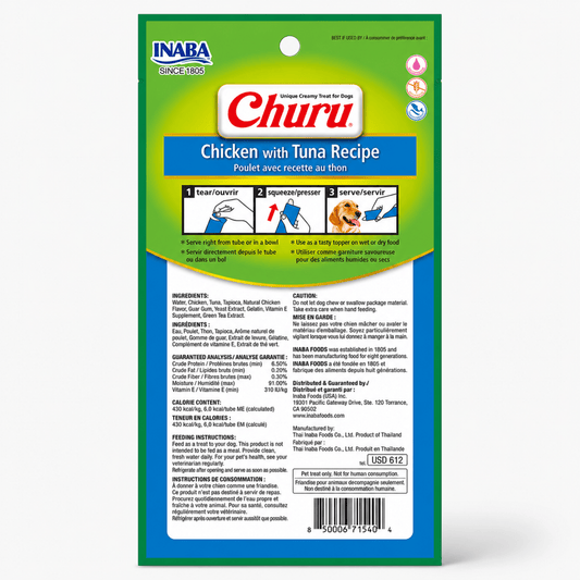 CHURU CREMOSO PARA PERRO POLLO CON ATUN - Cosmos