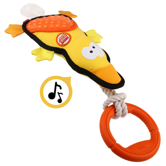 Juguete para perro GIGWI Iron Grip Pato Amarillo