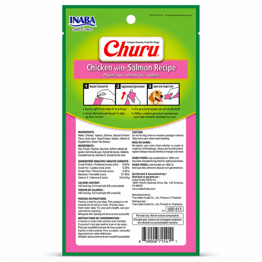 CHURU CREMOSO PARA PERRO DE POLLO CON SALMÓN - Cosmos