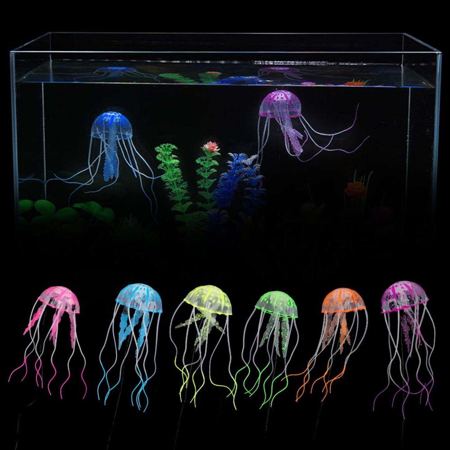 Medusa Luminosa Artificial de Silicona para Acuario - COSMOS