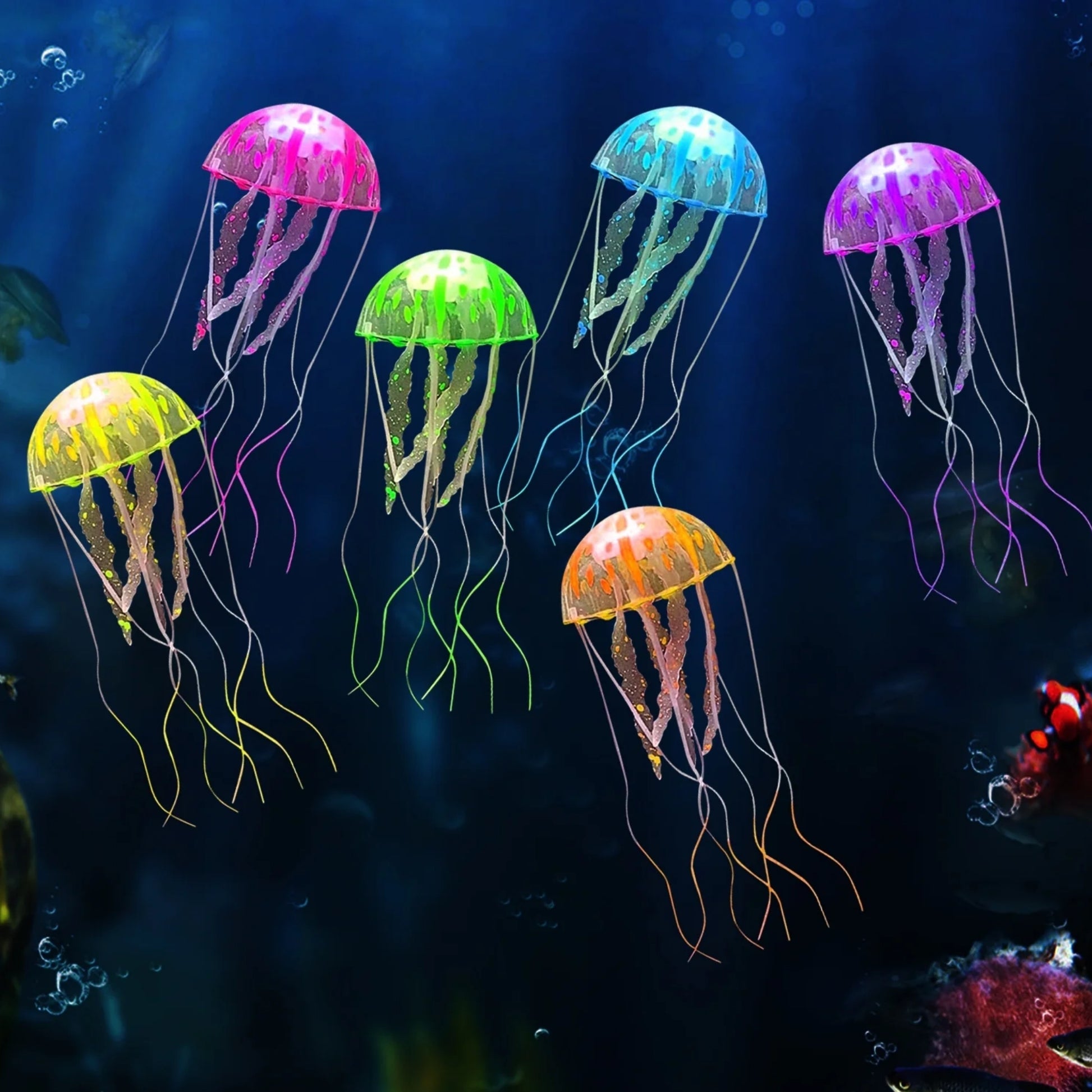 Medusa Luminosa Artificial de Silicona para Acuario - COSMOS