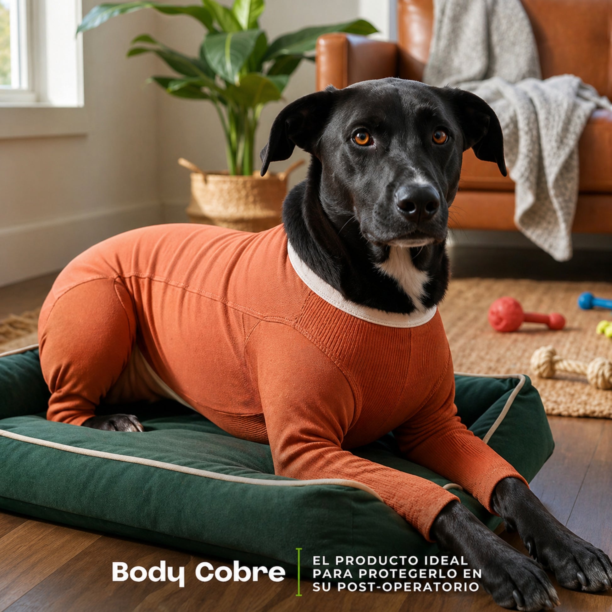 Faja Postquirúrgica de Cobre Completa con Mangas para Mascotas - Cosmos