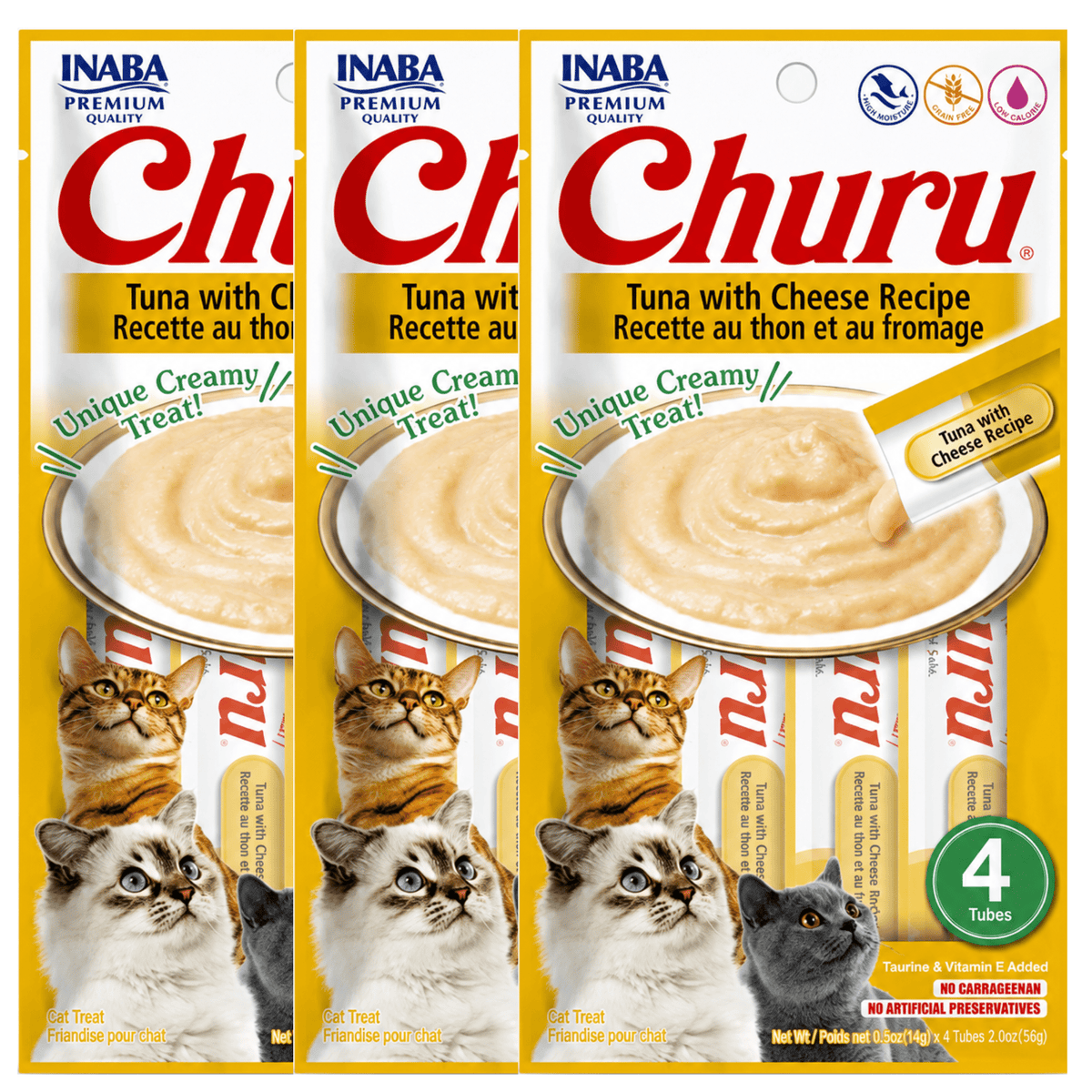Churu Snack para Gatos – Pack de 4 (4 x 14 g) - Cosmos
