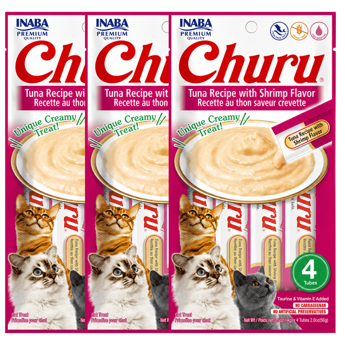 Churu Snack para Gatos – Pack de 4 (4 x 14 g) - Cosmos