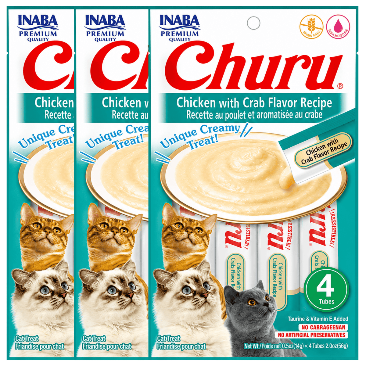 Churu Snack para Gatos – Pack de 4 (4 x 14 g) - Cosmos
