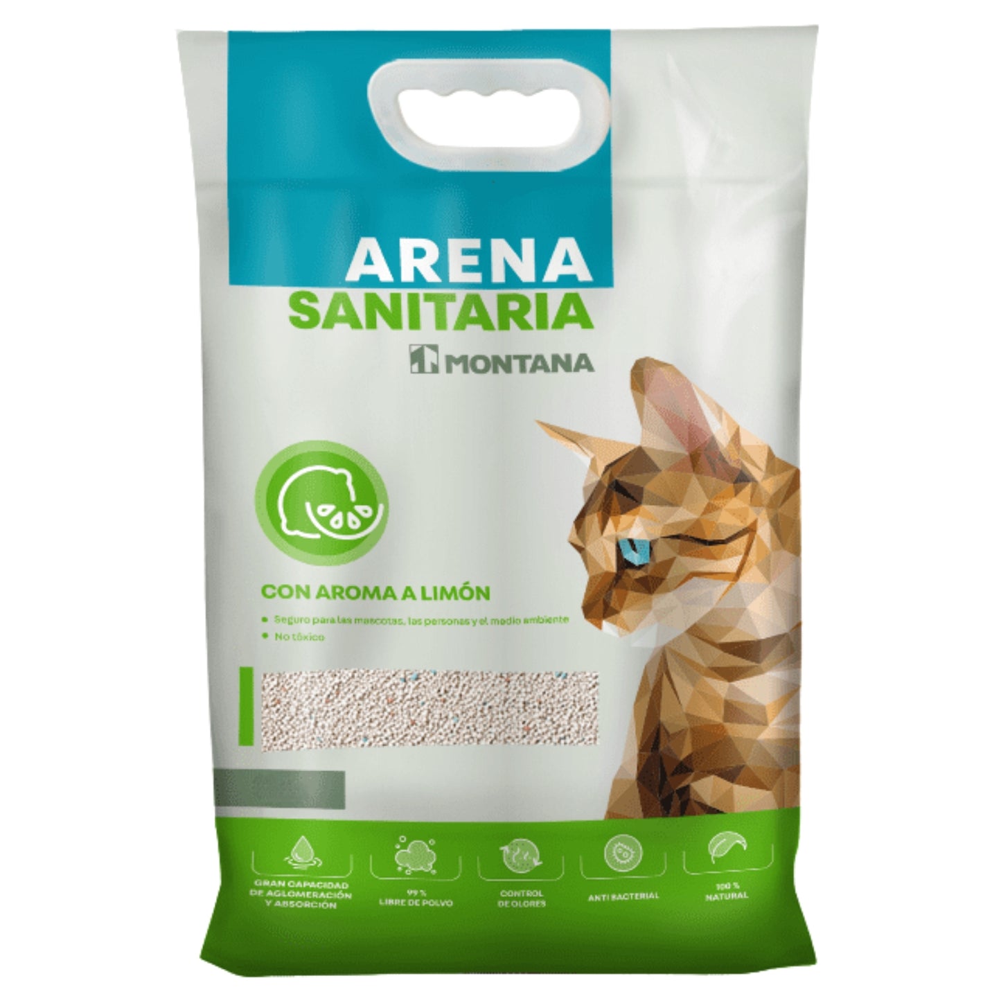 Arena Sanitaria Montana Súper Premium – Aroma Lavanda y Limón