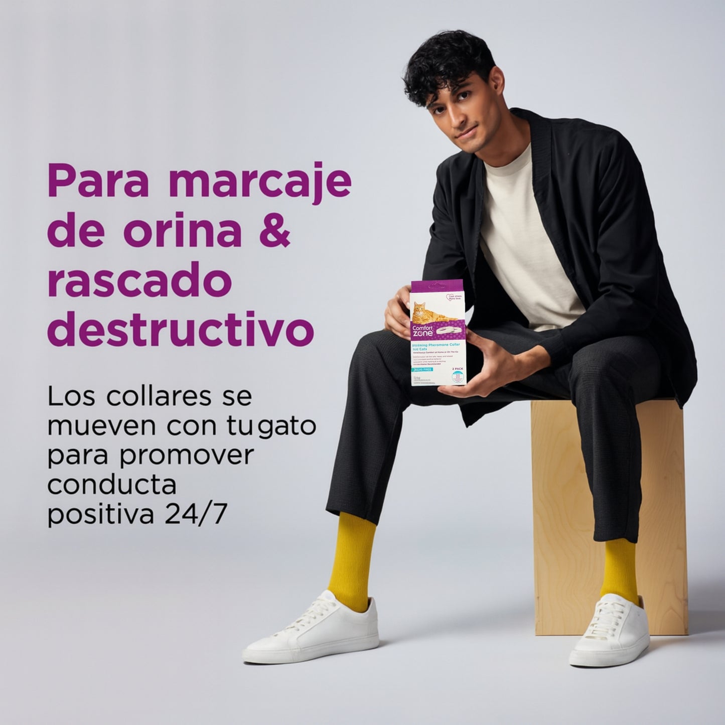 Collar Calmante Comfort Zone para Gatos – Feromonas Naturales | 30 Días de Efecto