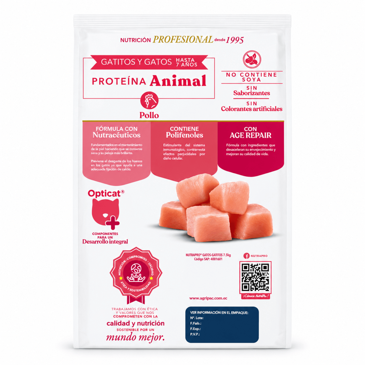 Nutra Pro Gatos y Gatitos – Pollo 7.5 kg - Cosmos