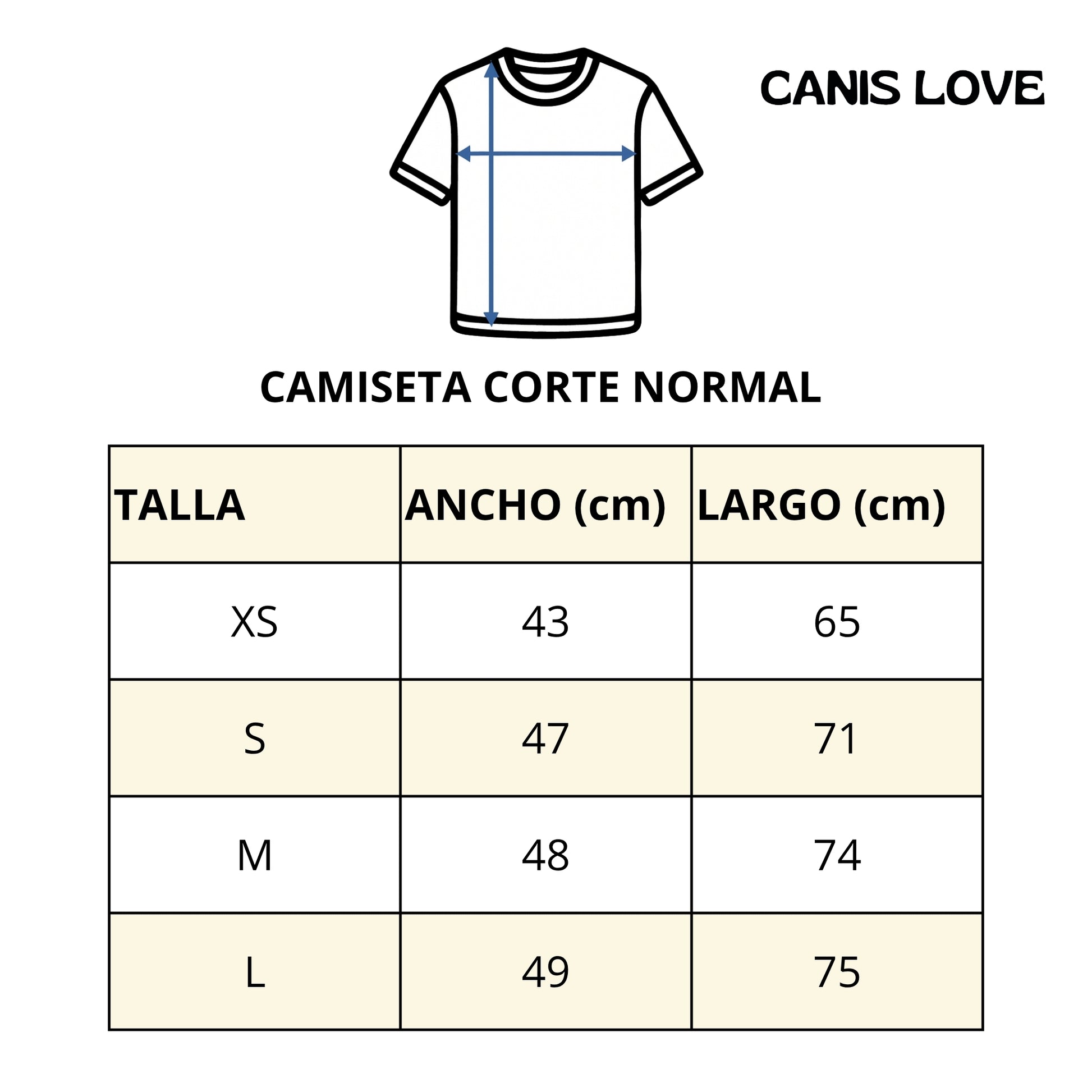 Camiseta Canis Love L - 100% algodón - El 10% de nuestras ganancias se dona directamente a refugios - Cosmos