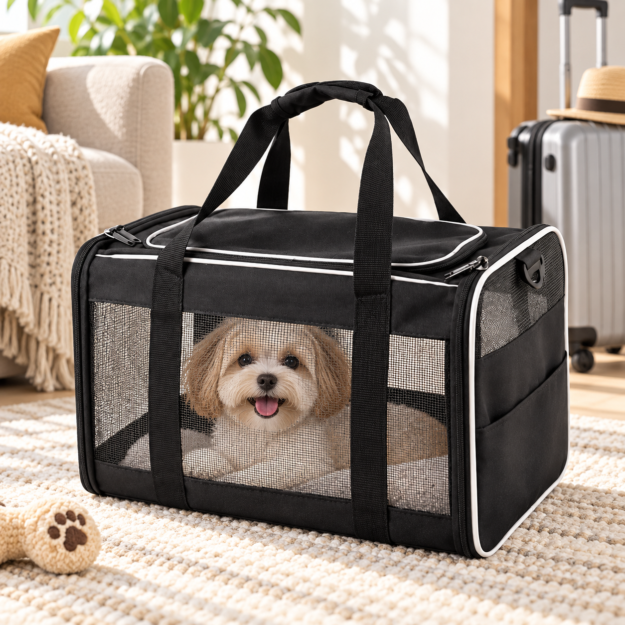 Maleta Transportadora para Perros y Gatos 44 x 28 x 28 cm