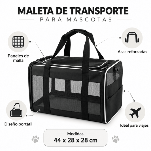 Maleta Transportadora para Perros y Gatos 44 x 28 x 28 cm - Cosmos