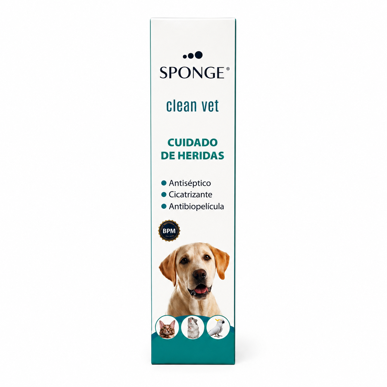 Sponge Clean Vet Solución para Heridas en Mascotas 130 ml