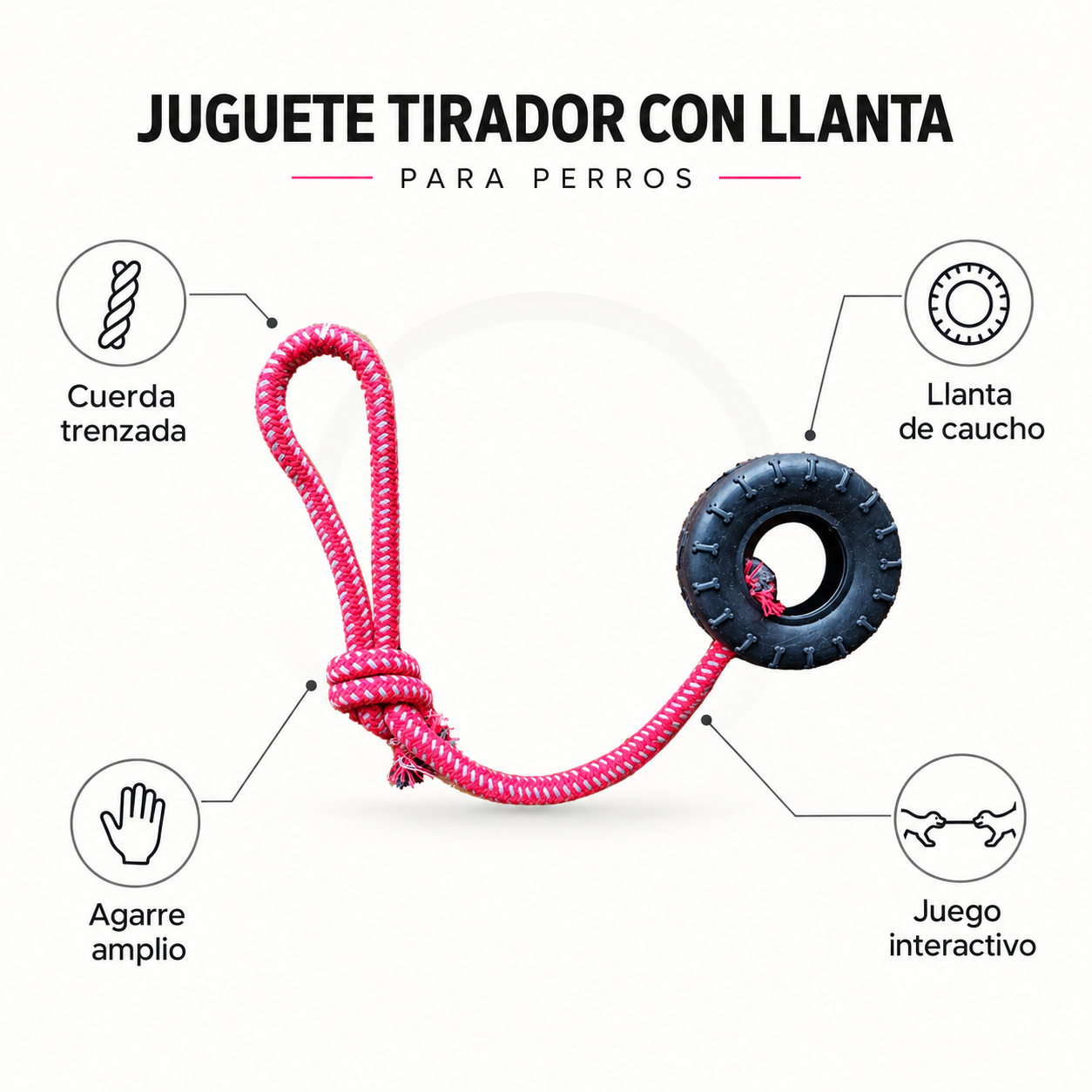 Juguete para Perro Neumático con Cuerda