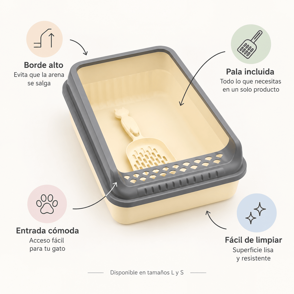 Arenero Abierto para Gatos Standard S - Cosmos