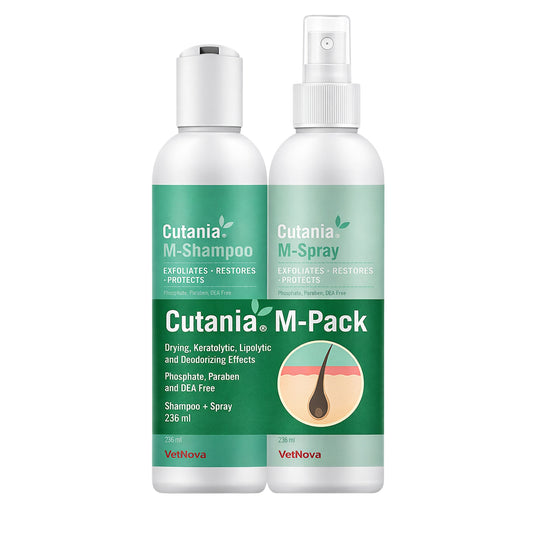 VetNova Cutania M Pack – Champú y Spray para Problemas de Piel - Cosmos