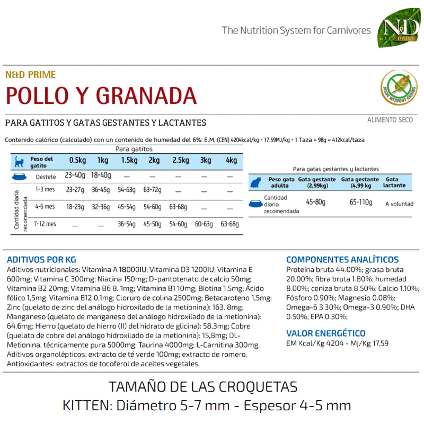 N&D Prime Cat Pollo Kitten 1.5 kg - Cosmos