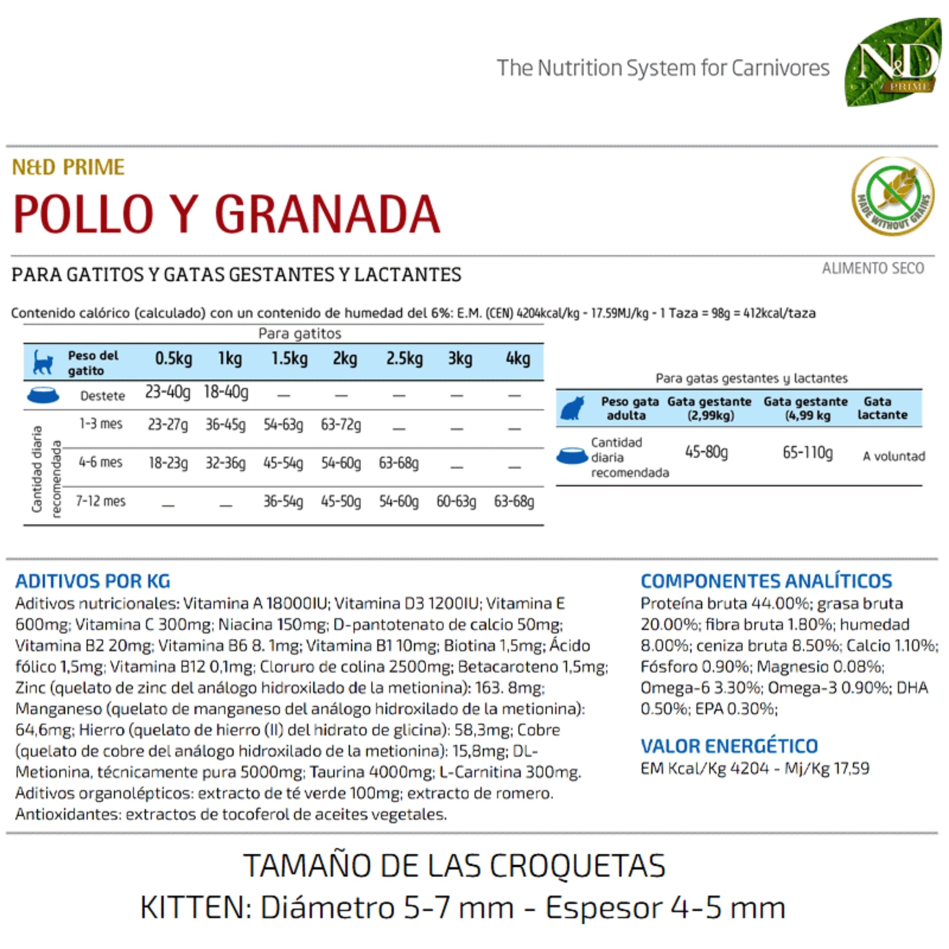 N&D Prime Cat Pollo Kitten 1.5 kg - Cosmos