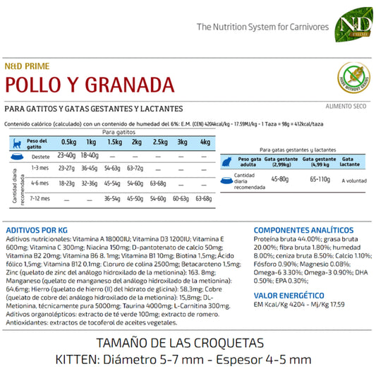 N&D Prime Cat Pollo Kitten 1.5 kg - Cosmos